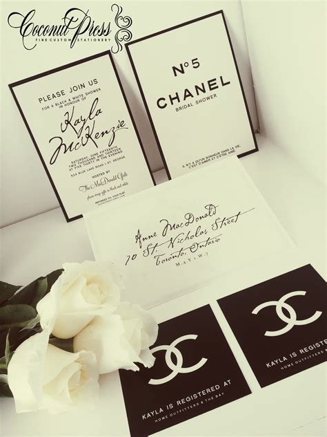 coco chanel themed invitations